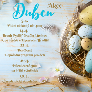 Akce na měsíc DUBEN