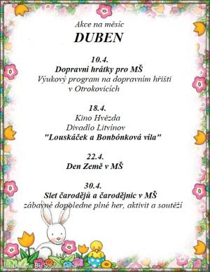 Akce na měsíc DUBEN